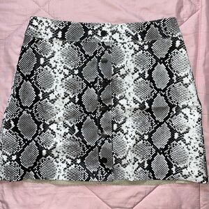Snakeprint High Waist Skirt